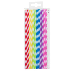 Sada 12 umývateľných slamiek s kefkou